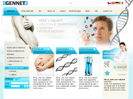 Grafický návrh www stránek pro GENNET